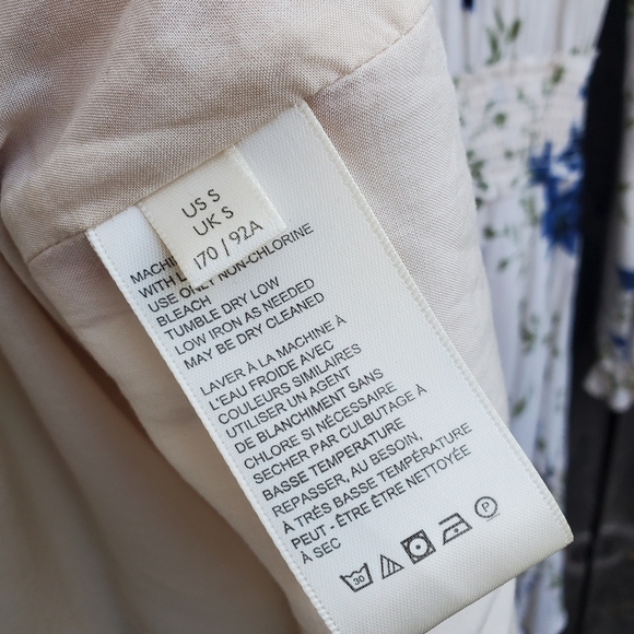 Free People Cream Floral Flowy Drawstring Waist Dress - Picture 8 of 8